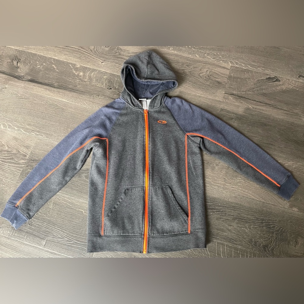C9 by Champion Full Zip Jacket Boys Large 12-14 Gray Blue Orange
